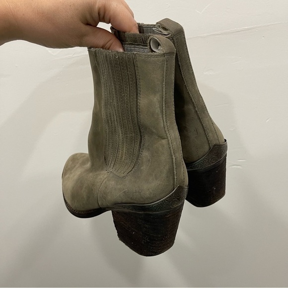 Jeffrey Campbell Bentley Western Suede Leather Bootie Size 8 - Picture 13 of 14